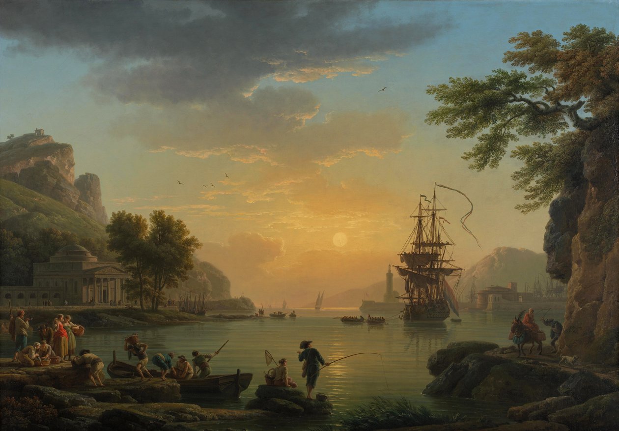 Claude Joseph Vernet (1714-1789) festménye: Olaj, vászon 1773 Méret: 114,5x164 cm National Gallery, London alkotó: Claude Joseph Vernet