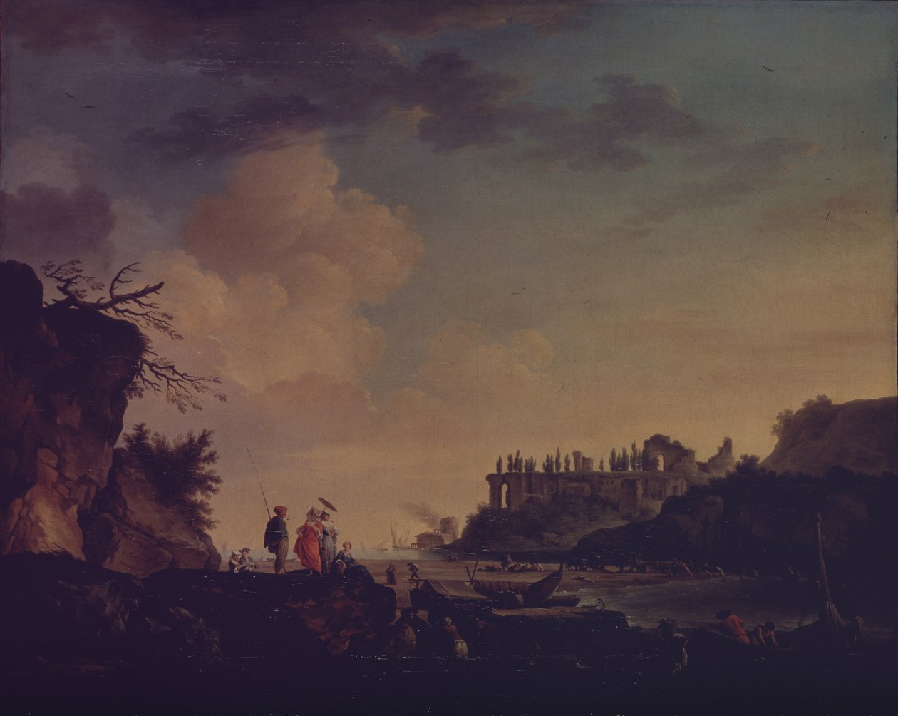 Romok a folyó szája közelében, 1748 alkotó: Claude Joseph Vernet