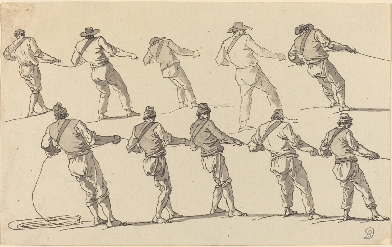 Tíz férfi kötélen húz alkotó: Claude Joseph Vernet