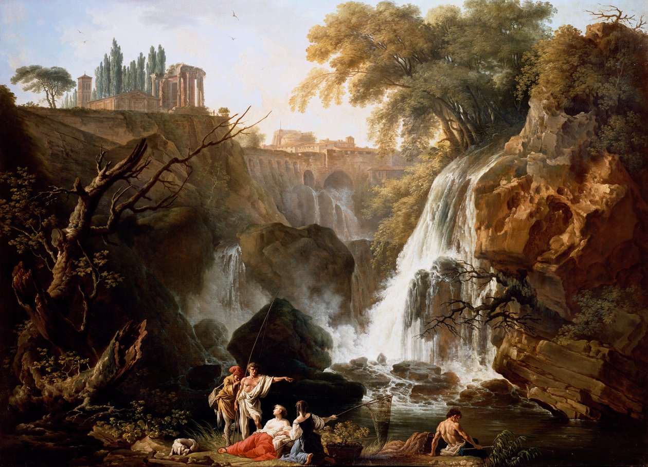 A kaszkád a Tivoliban alkotó: Claude Joseph Vernet