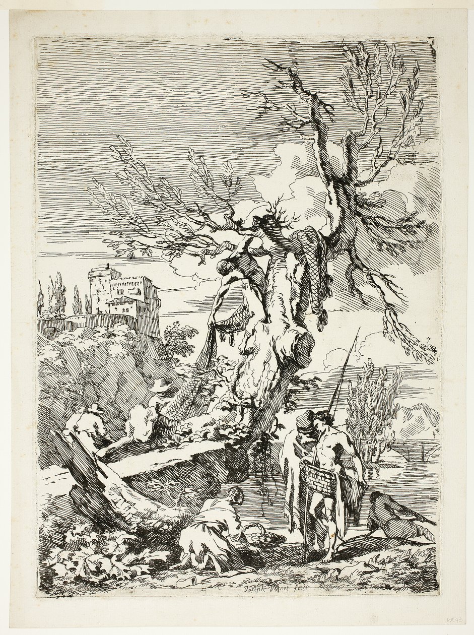 Visszatérés a halászatból alkotó: Claude Joseph Vernet