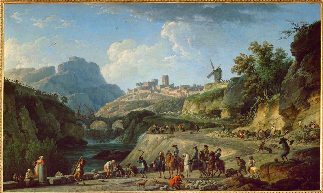 A XVI. Lajos alatti fontos kereskedelmi útvonal kiépítése ... alkotó: Claude Joseph Vernet