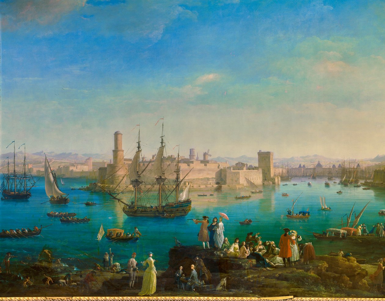 A marseille-i kikötő belépése 1754-ben. Joseph Vernet (1714-1789) festménye alkotó: Claude Joseph Vernet