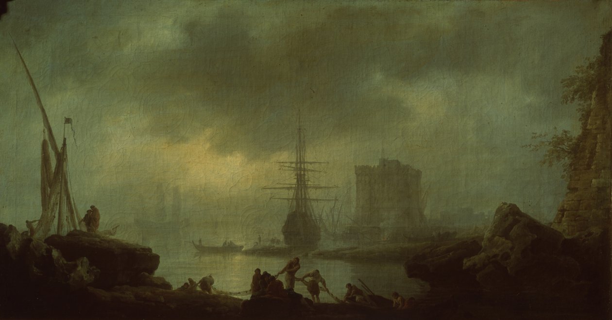 Kilátás a tengerre. Köd alkotó: Claude Joseph Vernet