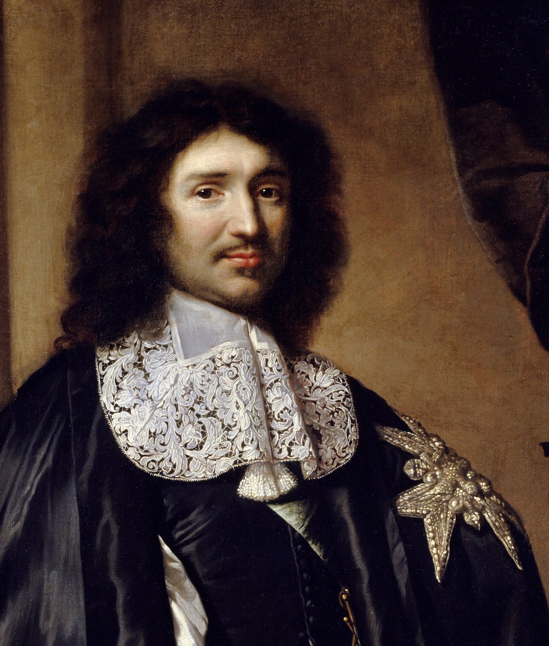 Részlet: „” Jean Baptiste (Jean-Baptiste) Colbert (1619-1683) XIV. Lajos miniszterének portréja”” Claude Lefebvre (1632-1675) festménye. 1666 V. 1,3x0,96 m alkotó: Claude Lefebvre