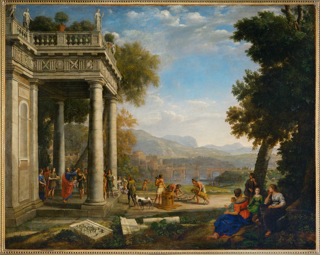 David sacre roi par Samuel - Dávidot megkoronázta Sámuel ... alkotó: Claude Lorrain (1600 82)