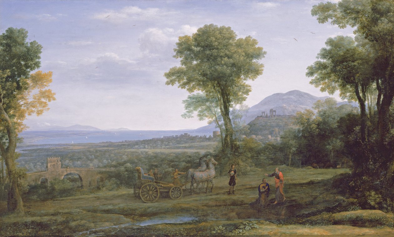 Tájkép az eunuchot megkeresztelő Szent Fülöppel alkotó: Claude Lorrain (1600 82)