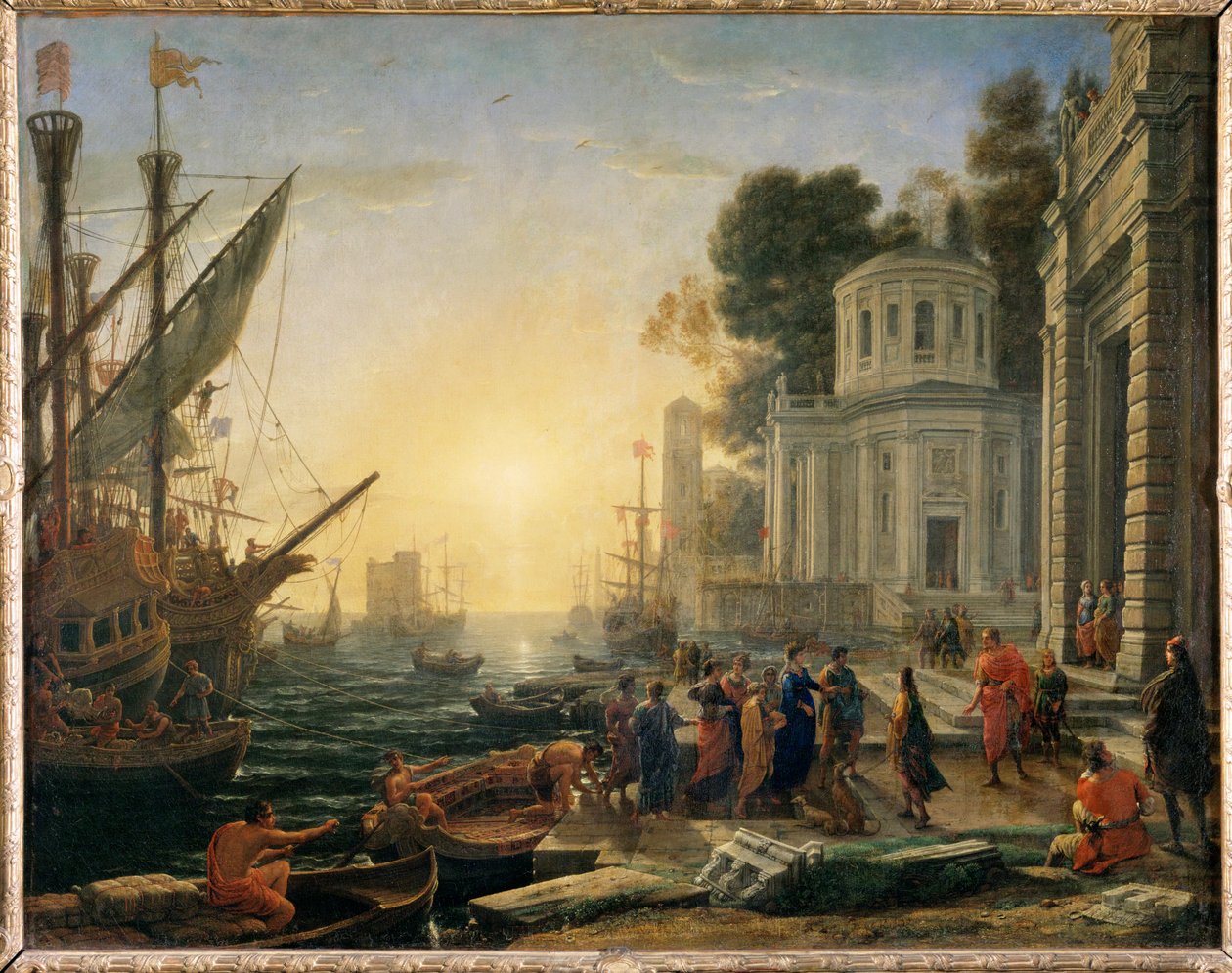 Kleopátra Tarsusban landol, hogy találkozzon ... alkotó: Claude Lorrain (1600 82)