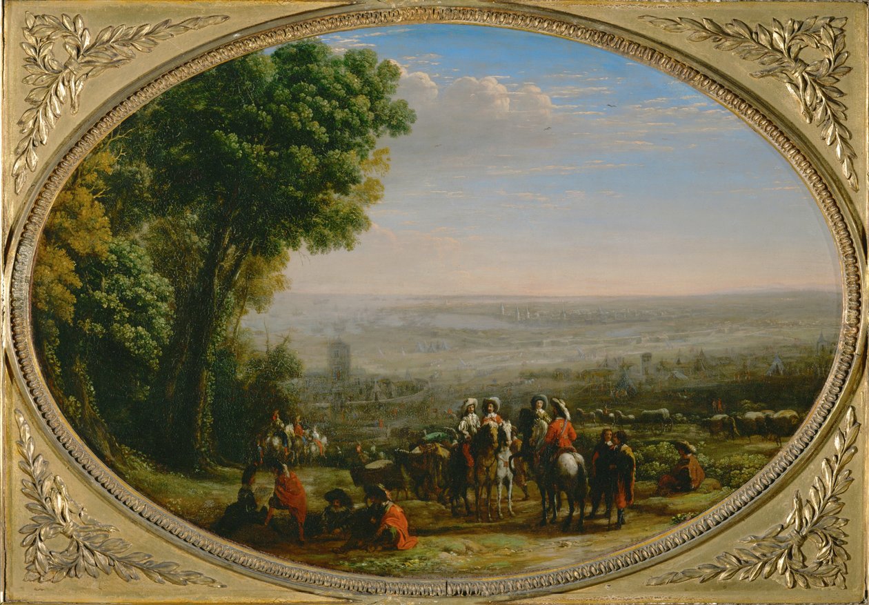 La Rochelle ostroma. XIII. Lajos La Rochelle ostrománál ... alkotó: Claude Lorrain (1600 82)