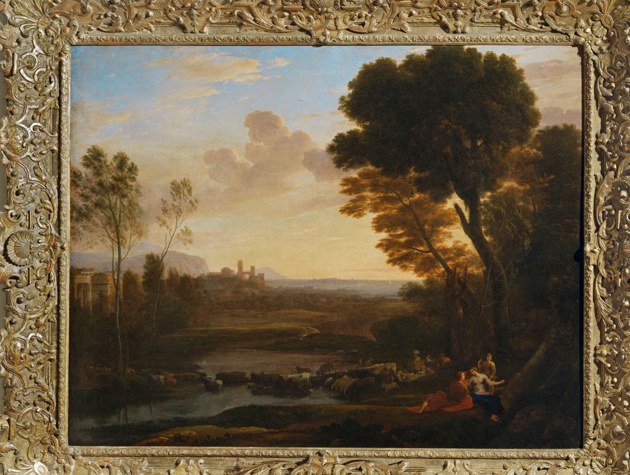 Tájkép Párizs és Oenone, mondja a ... alkotó: Claude Lorrain (1600 82)