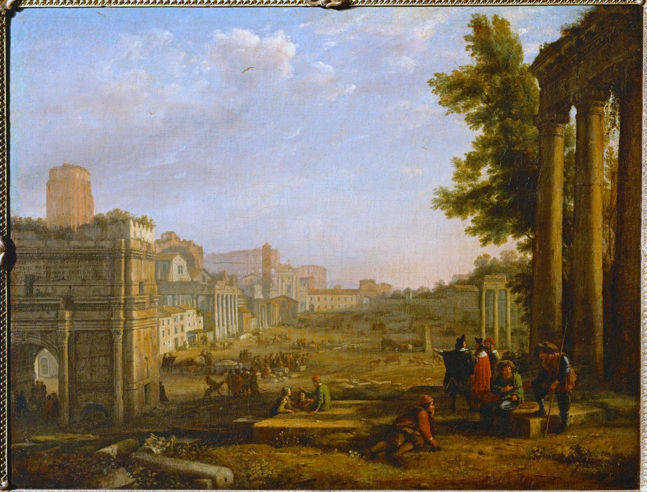Vue du Campo Vacino - A Campo Vacino látképe, Róma 1636 ... alkotó: Claude Lorrain (1600 82)