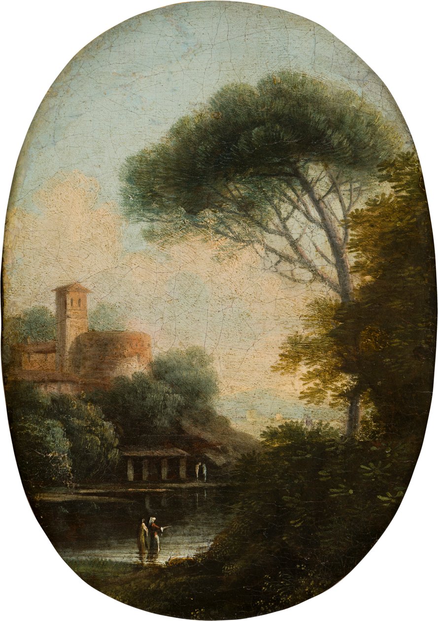Erdős tavi táj, 1620-82 körül (olaj és vászon a táblán) alkotó: Claude  Lorrain
