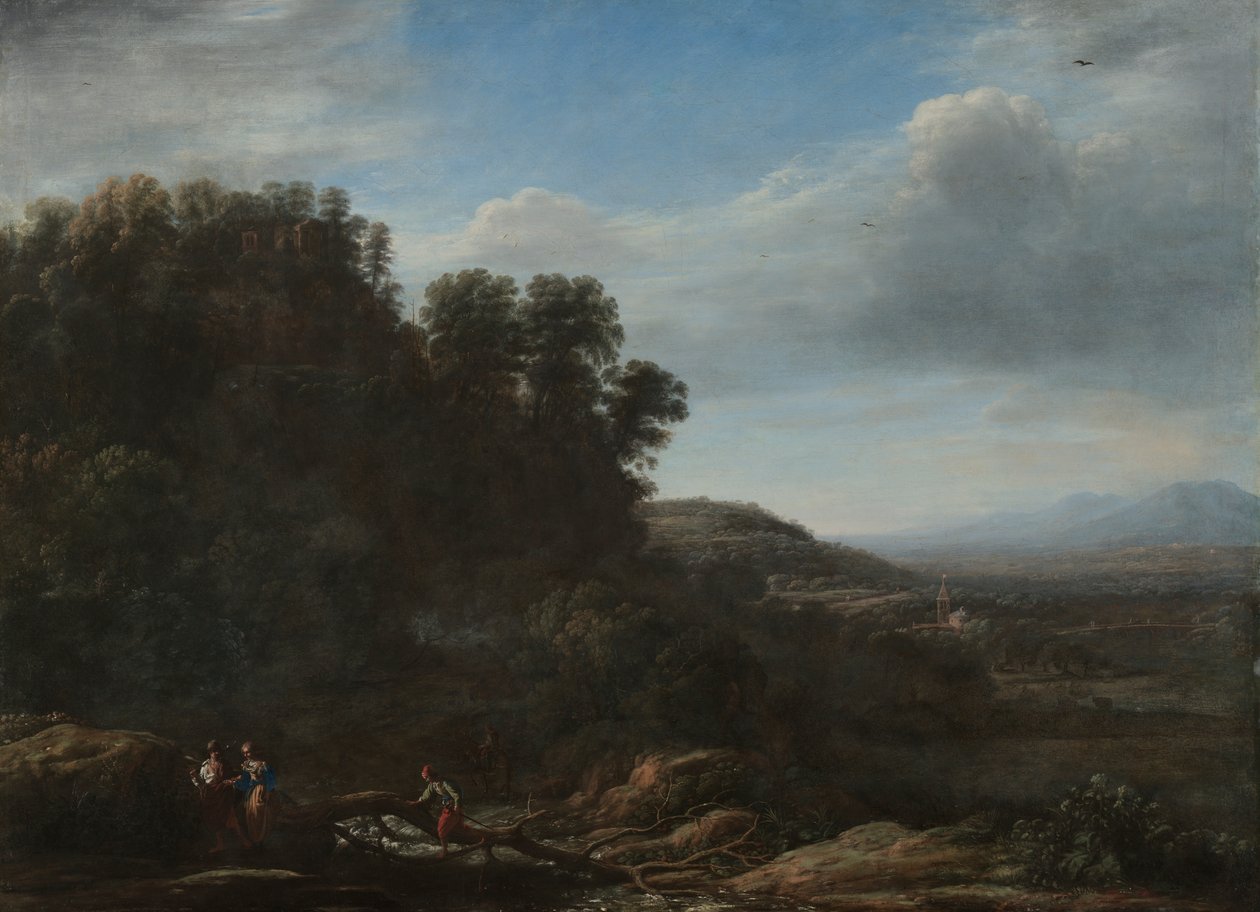 Olasz tájkép, 1630 körül (olaj, vászon) alkotó: Claude Lorrain (1600 82)