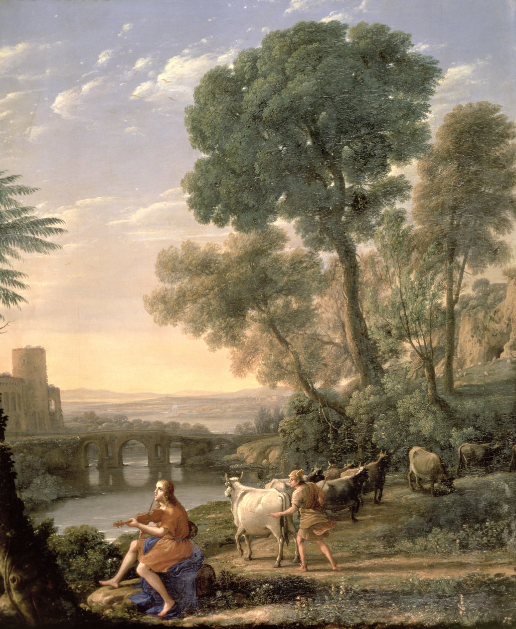 Tájkép Apollónnal, amint Admetosz csordáit őrzi alkotó: Claude Lorrain (1600 82)