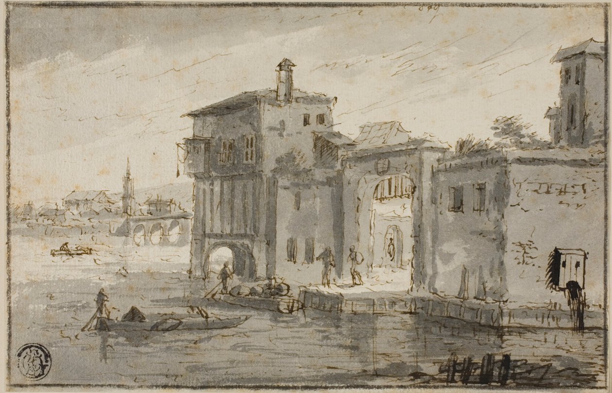 Lagúna melletti épületek alkotó: Claude Lorrain