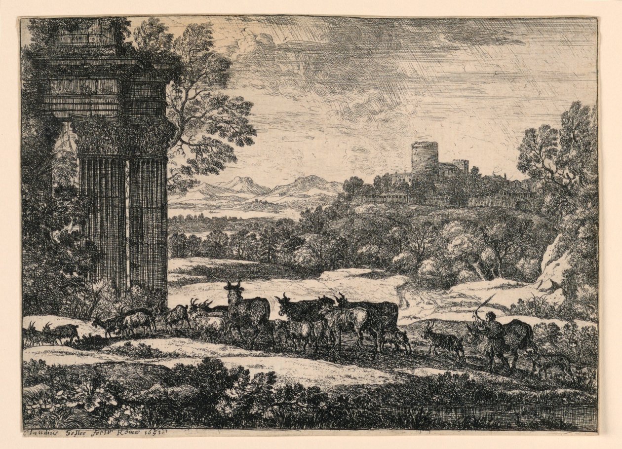 Viharon keresztül hazahajtott szarvasmarhák alkotó: Claude Lorrain