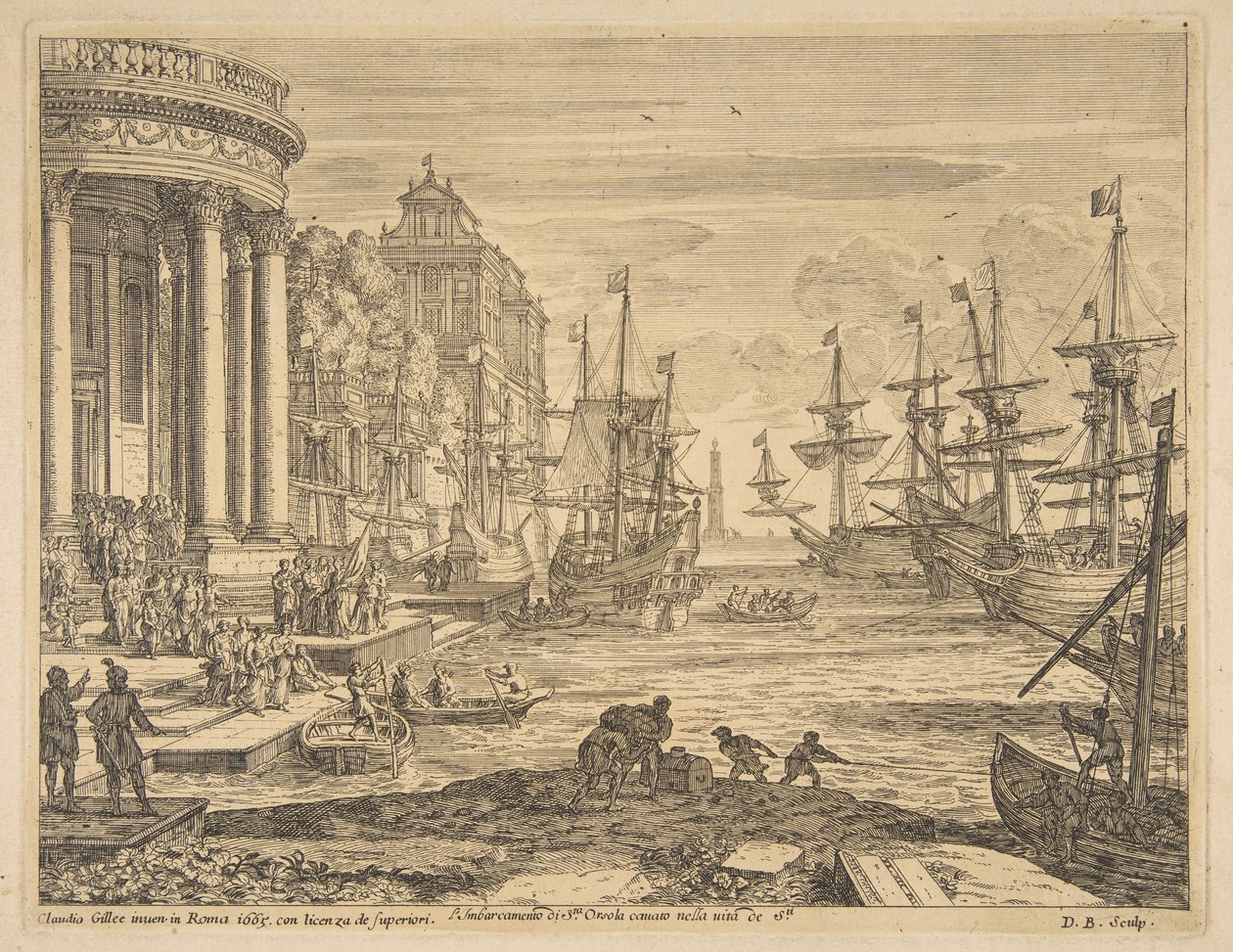 Szent Orsolya behajózása, 1665. alkotó: Claude Lorrain