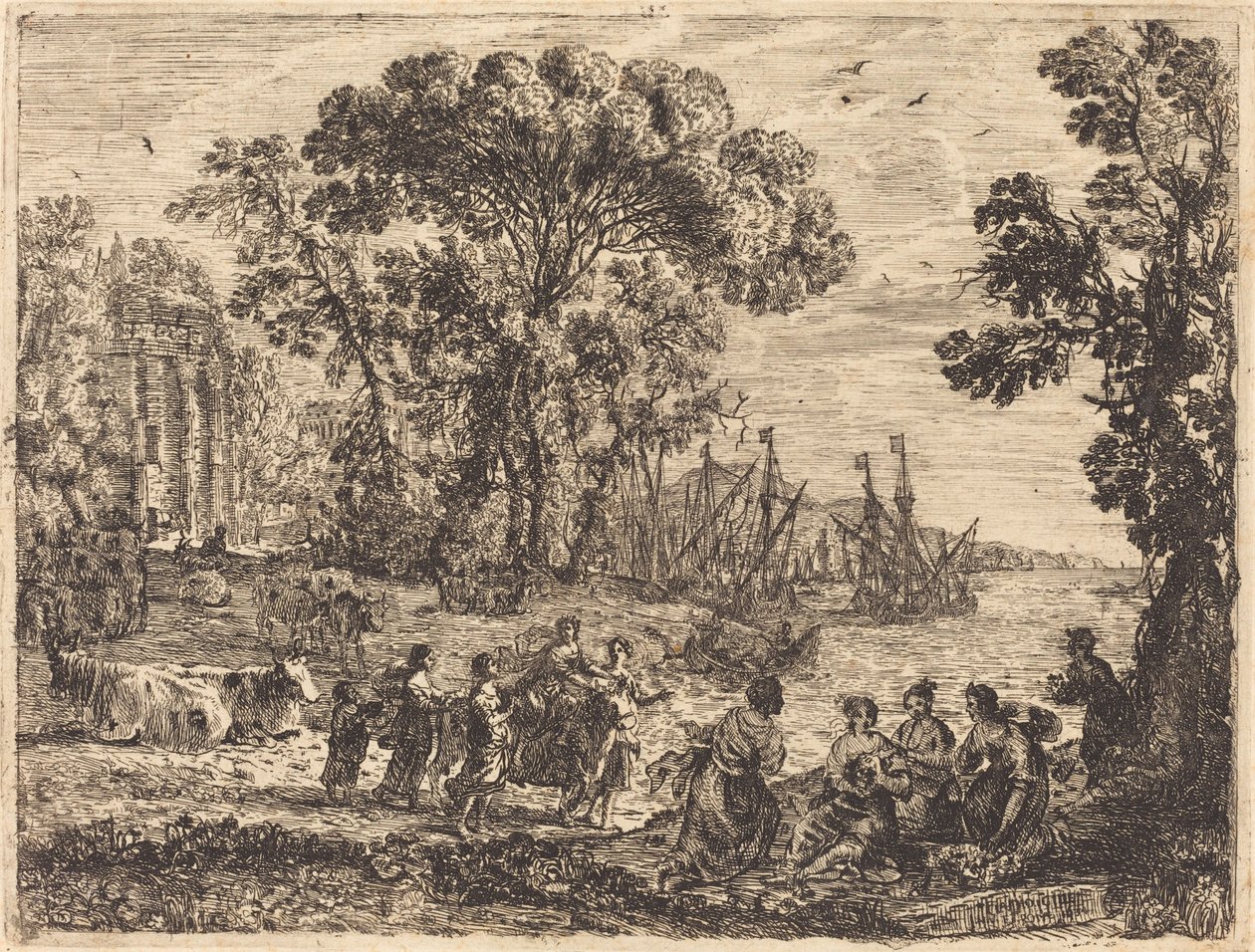 Európa és a Bika alkotó: Claude Lorrain