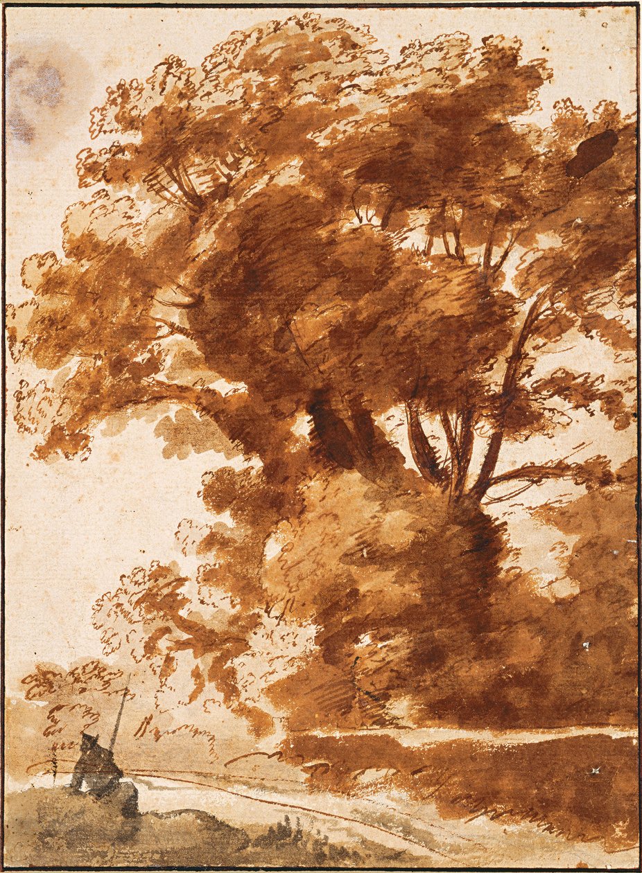 Fák csoportja és pihenő pásztor, 1630-as évek alkotó: Claude Lorrain