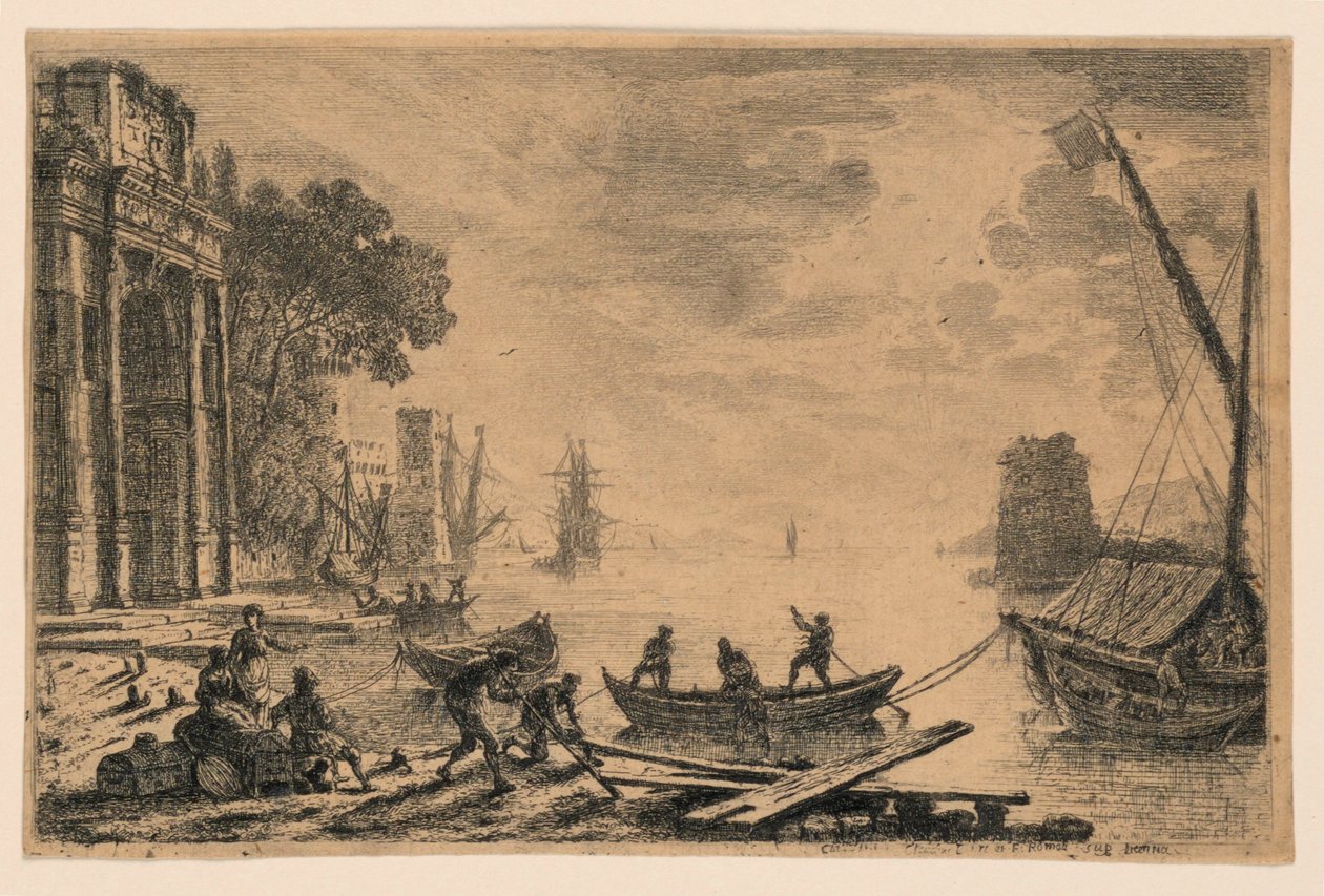 Kikötői jelenet alkotó: Claude Lorrain