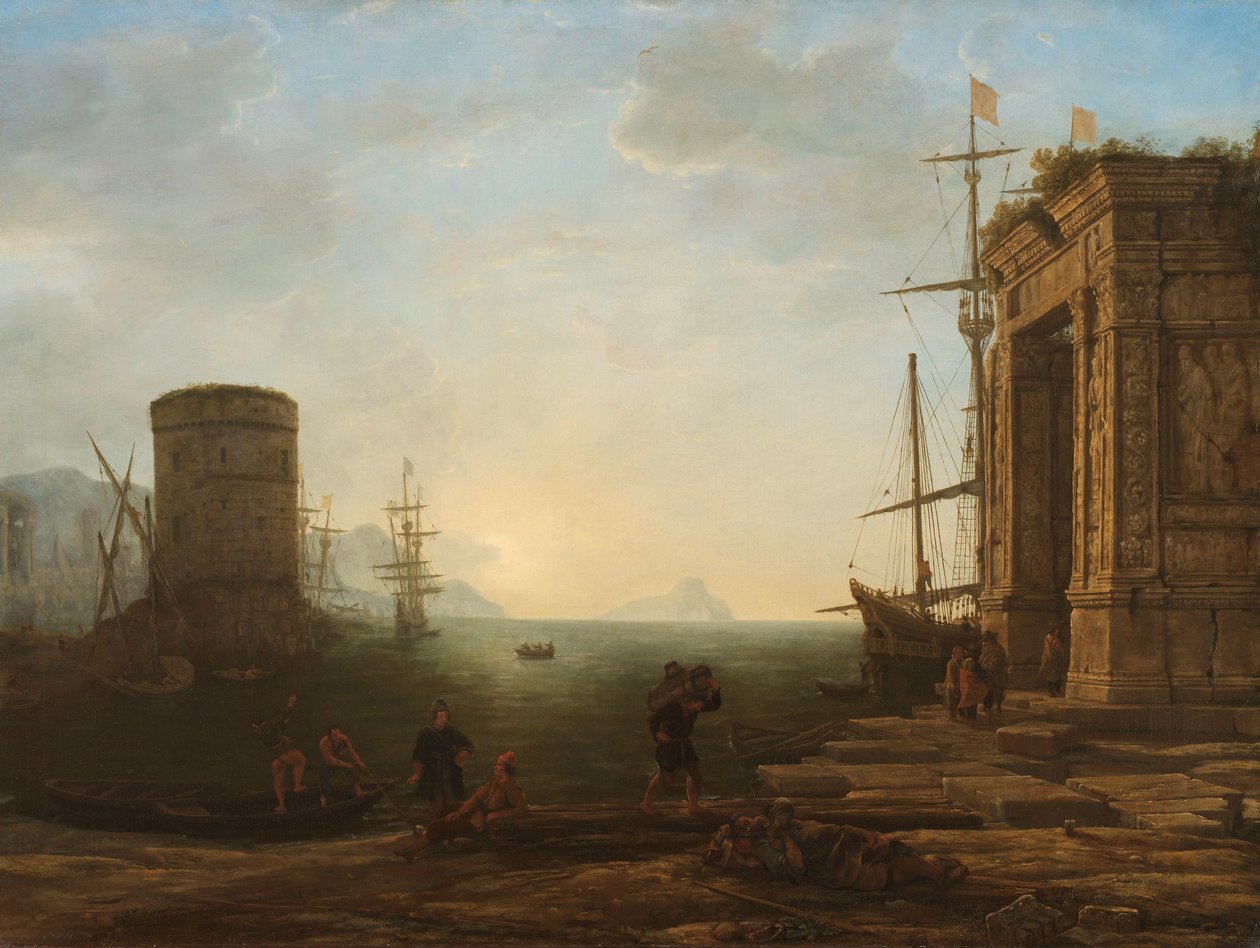 Kikötő napkeltekor alkotó: Claude Lorrain