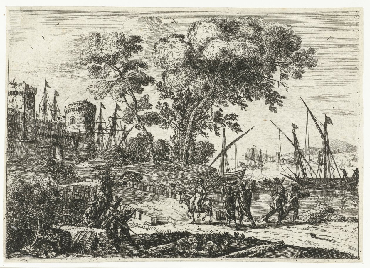 Dolgozó művész tájban alkotó: Claude Lorrain
