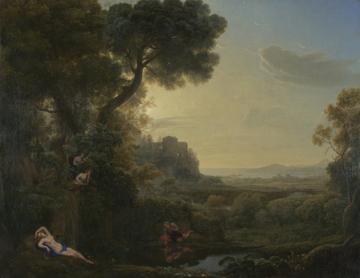 Táj Nárciszszal és visszhanggal, 1644 alkotó: Claude Lorrain