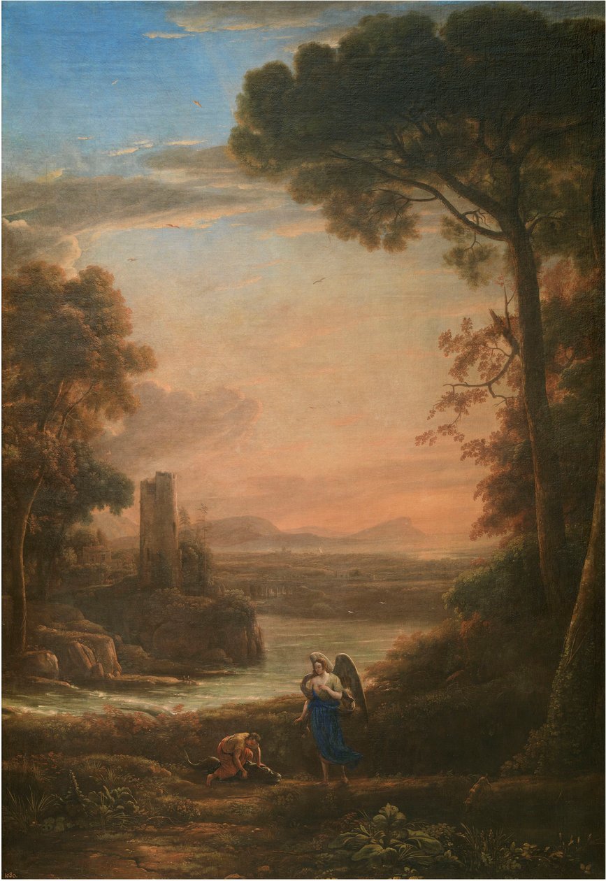 Táj Tóbiással és az angyallal, 1639-1640. alkotó: Claude Lorrain