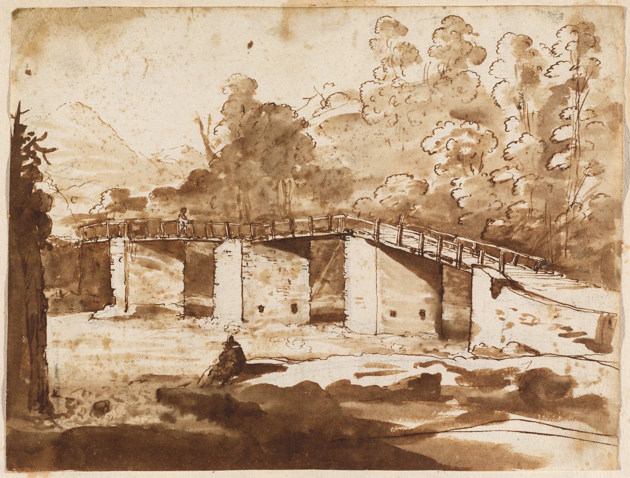 Táj egy híddal alkotó: Claude Lorrain
