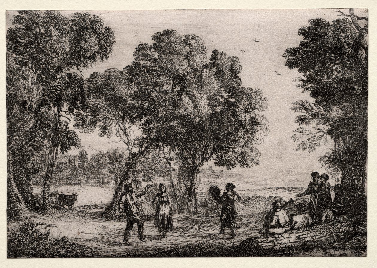 Táj táj tánccal (kis tányér) alkotó: Claude Lorrain