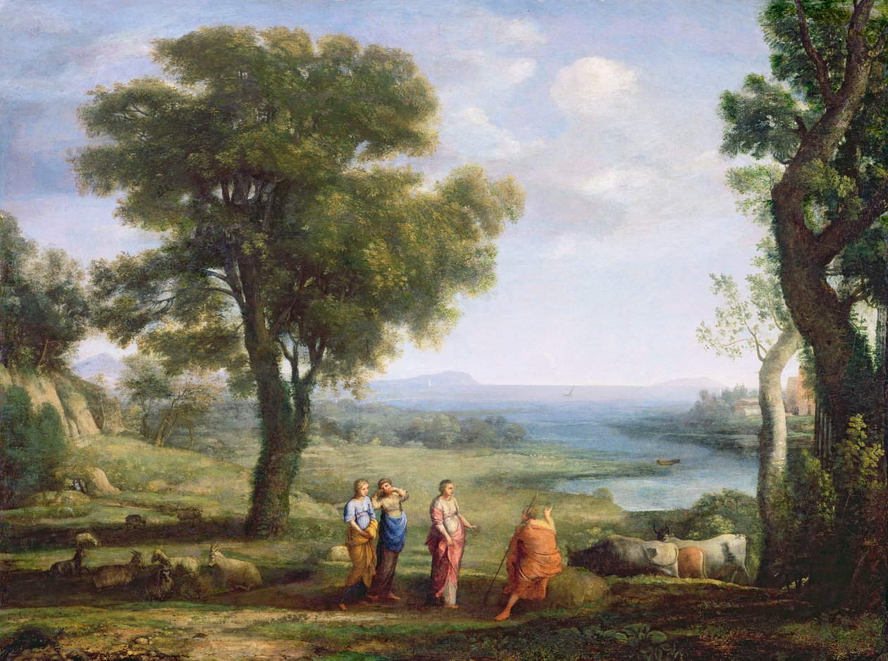 Tájkép a Phaeton testvérüket kereső Heliadákkal alkotó: Claude Lorrain