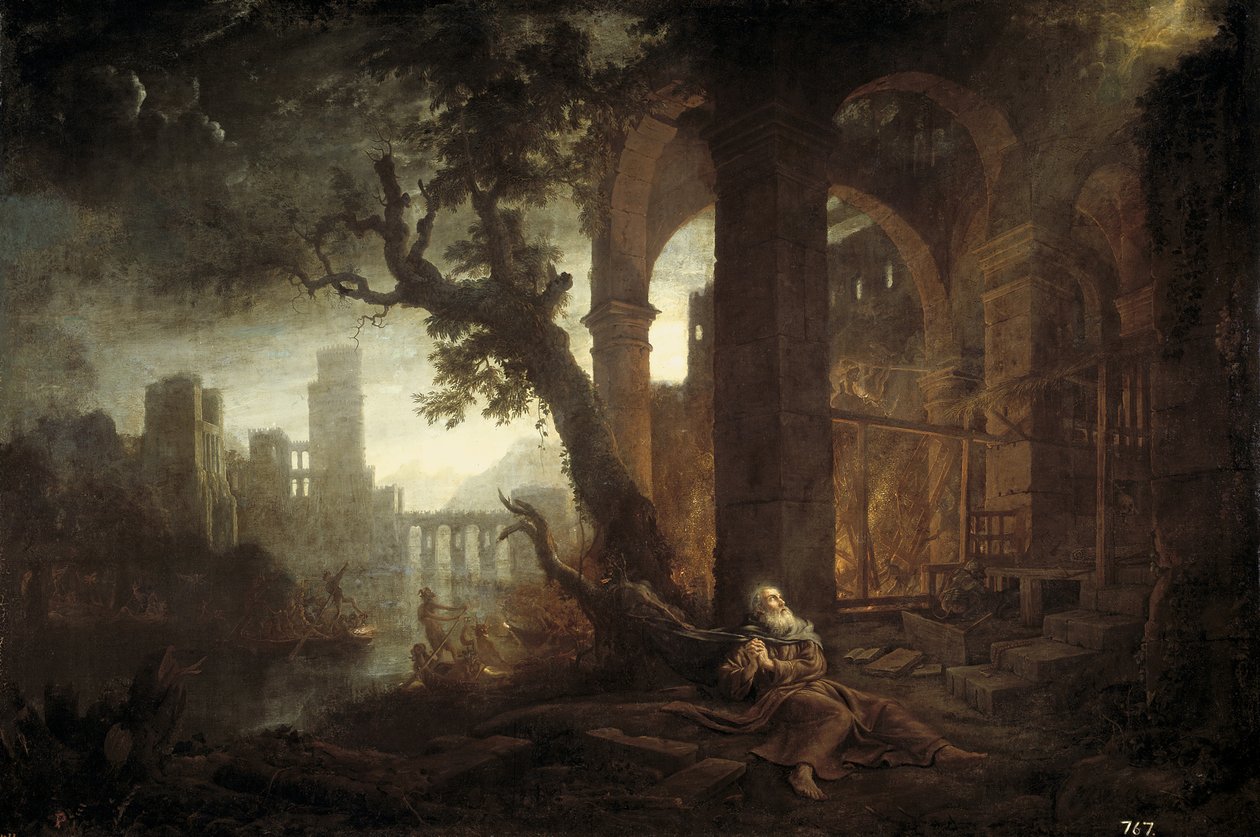 Táj Szent Antal megkísértésével alkotó: Claude Lorrain