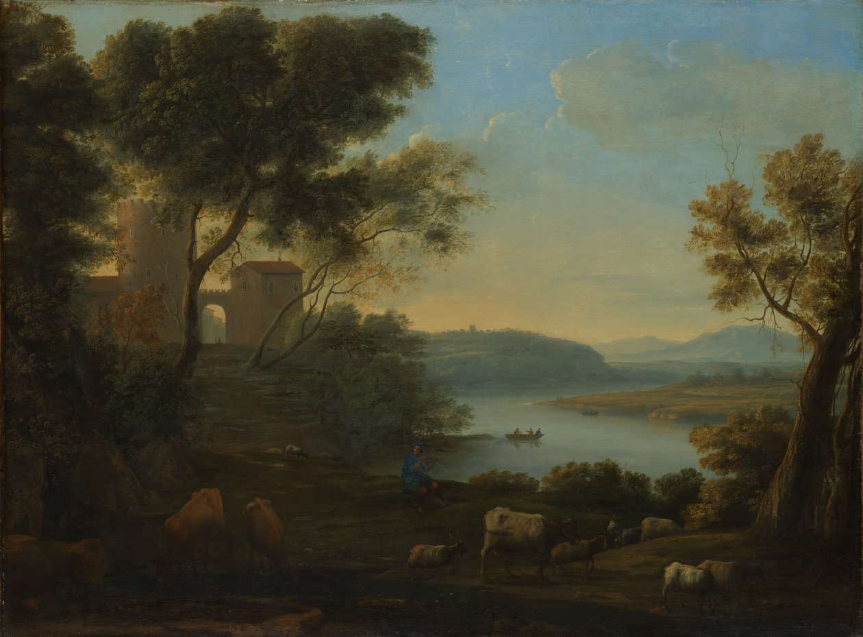 Pásztori táj: A római Campagna, kb. 1639. alkotó: Claude Lorrain