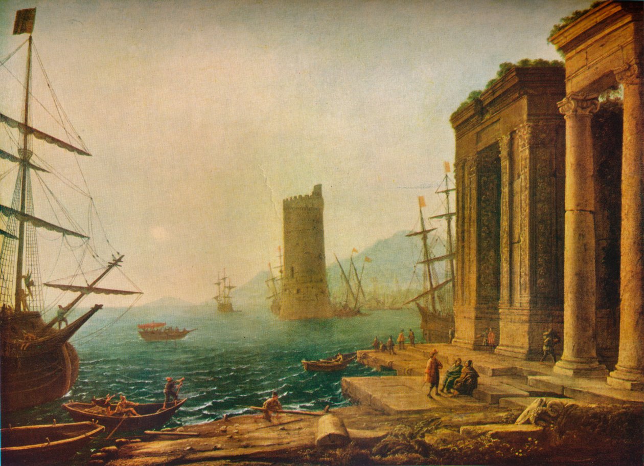Ostia kikötője, Róma, c1643, 1931 alkotó: Claude Lorrain