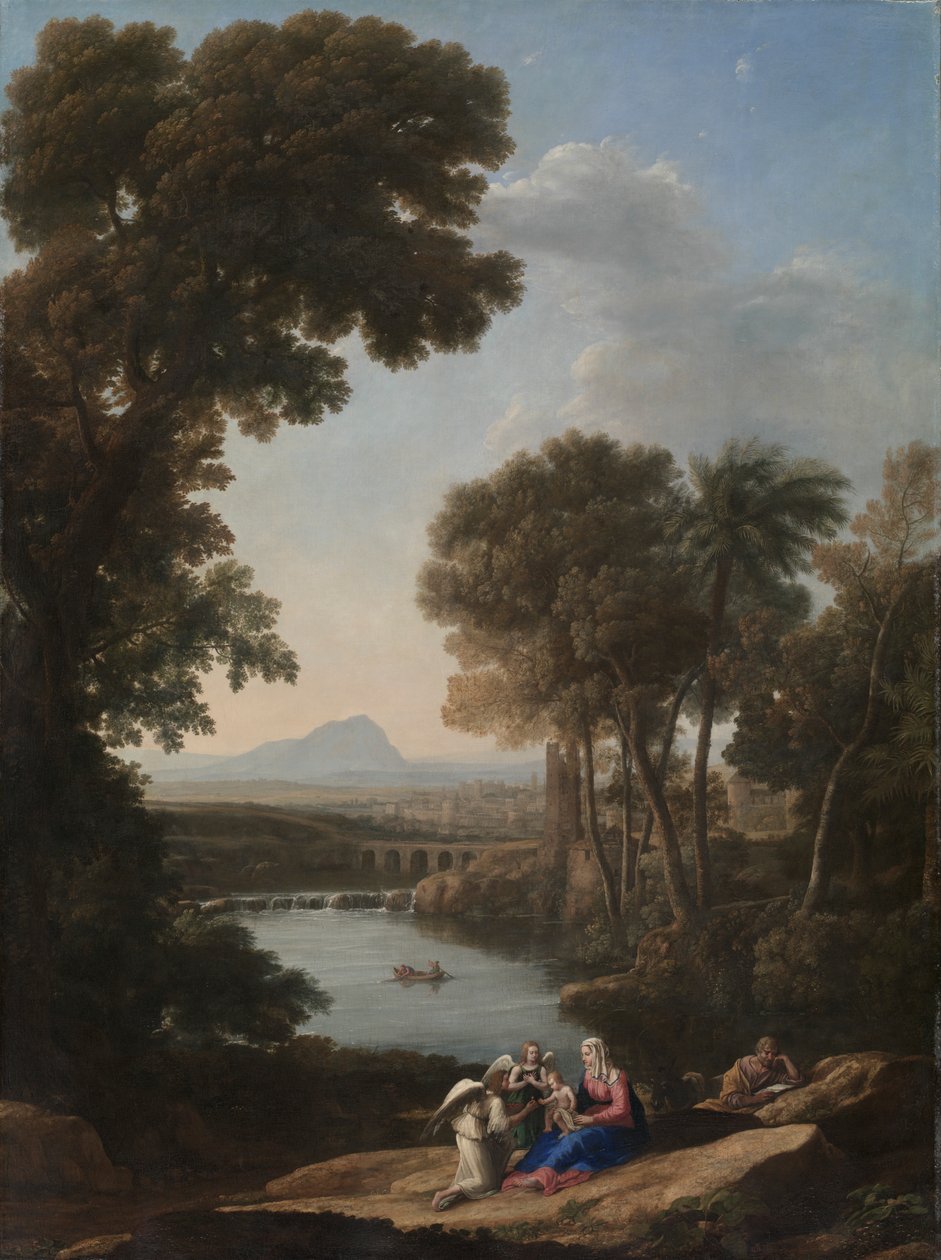 Pihenjen az egyiptomi repülésen alkotó: Claude Lorrain