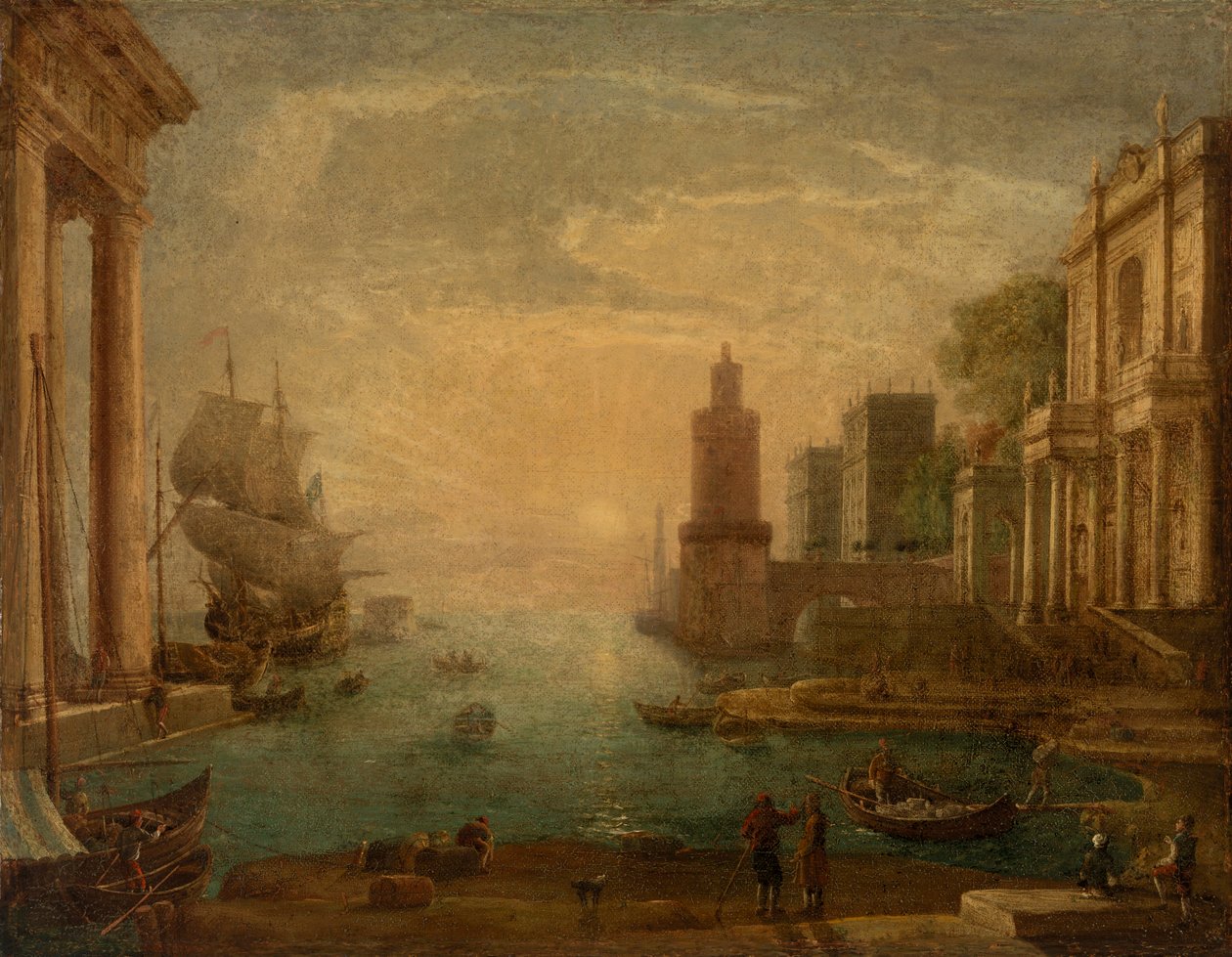 Tengeri kikötő Ulyssesszel, visszaadja Chryseist az apjának, Chrysesnek alkotó: Claude Lorrain