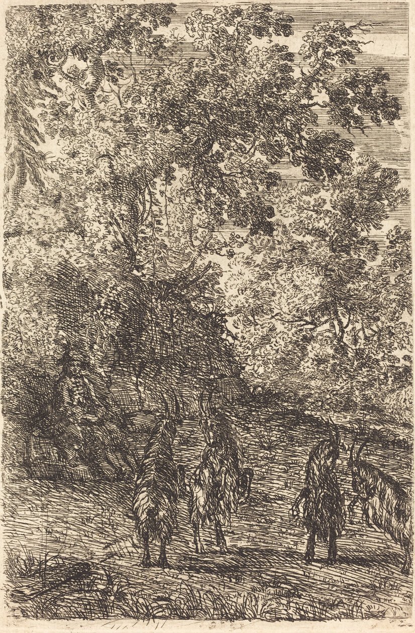 Pásztor négy kecskével (Les quatre chèvres) alkotó: Claude Lorrain