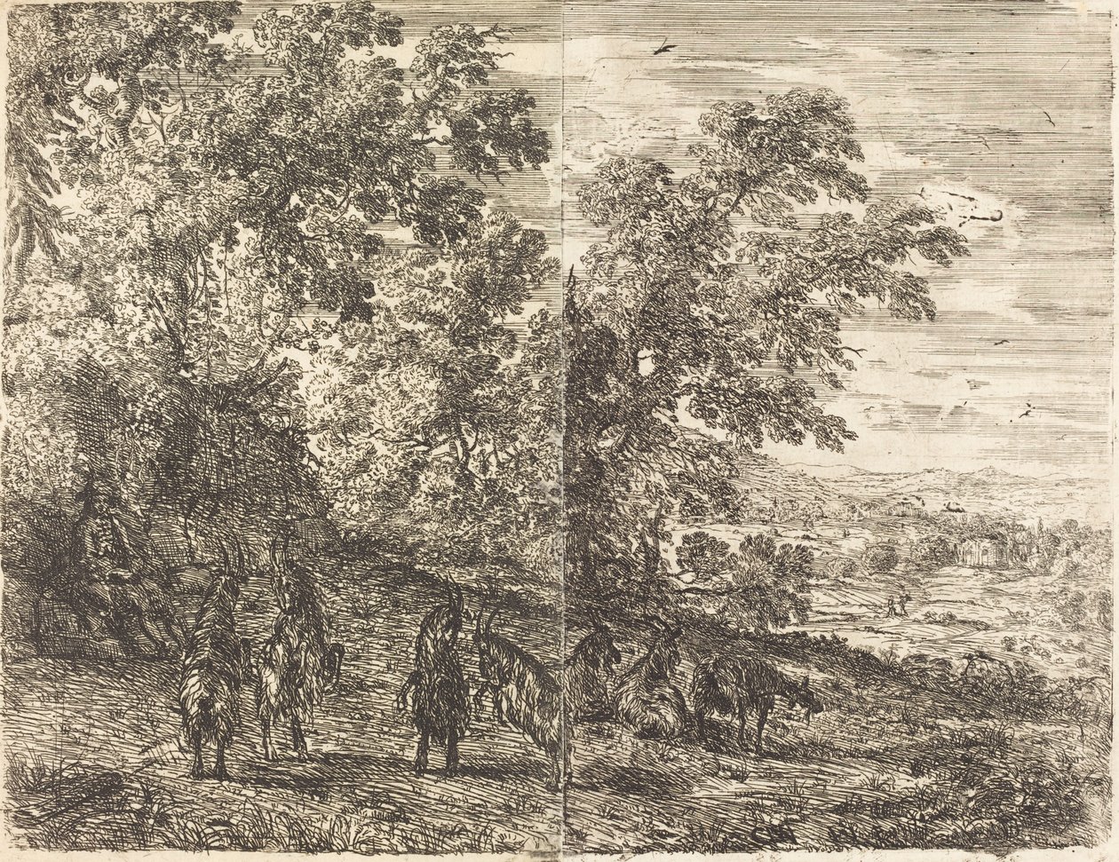 Pásztor kecskékkel (Les chèvres) alkotó: Claude Lorrain