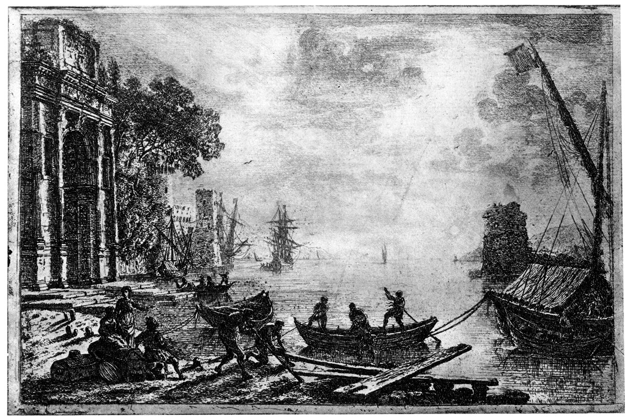 Naplemente, 1620-1680, 1924 alkotó: Claude Lorrain