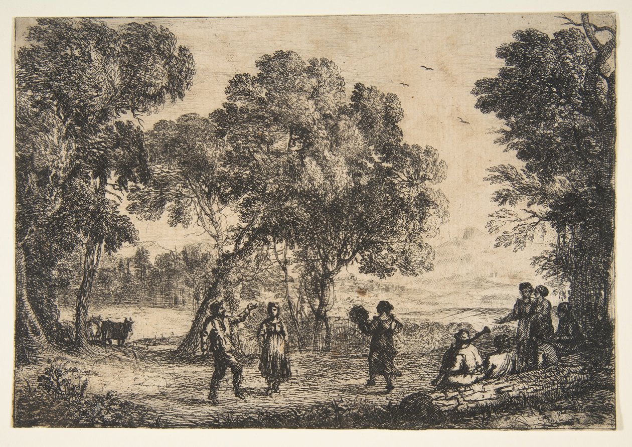 A Country Dance Small Plate, kb. 1637. alkotó: Claude Lorrain
