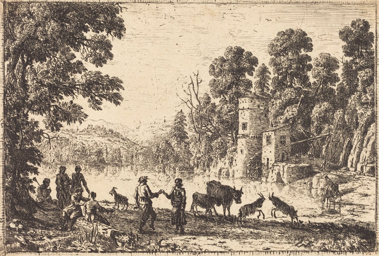 A Tánc a folyóparton alkotó: Claude Lorrain