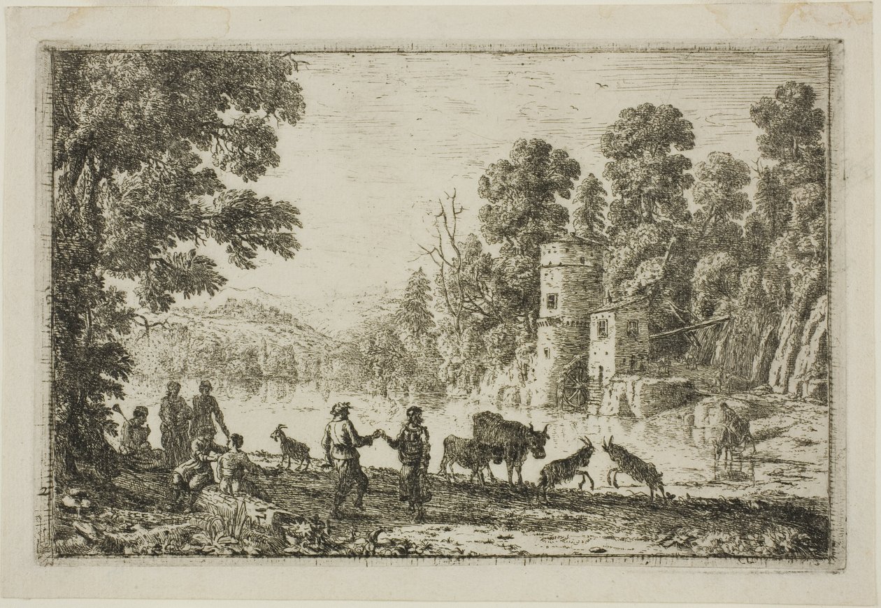 A Tánc a folyóparton alkotó: Claude Lorrain