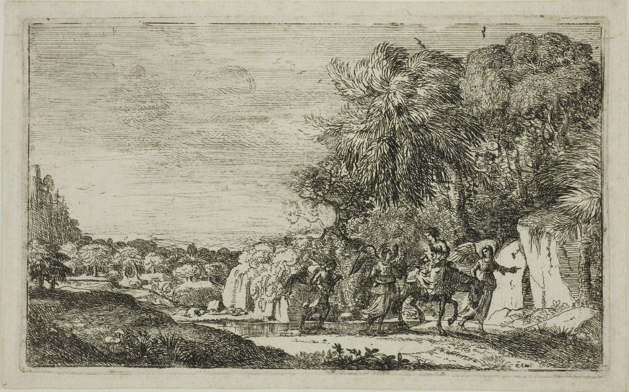 Repülés Egyiptomba alkotó: Claude Lorrain