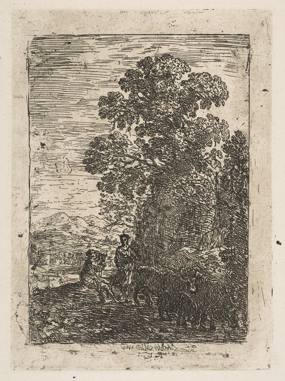 A pásztor és a pásztorlány, kb. 1630. alkotó: Claude Lorrain