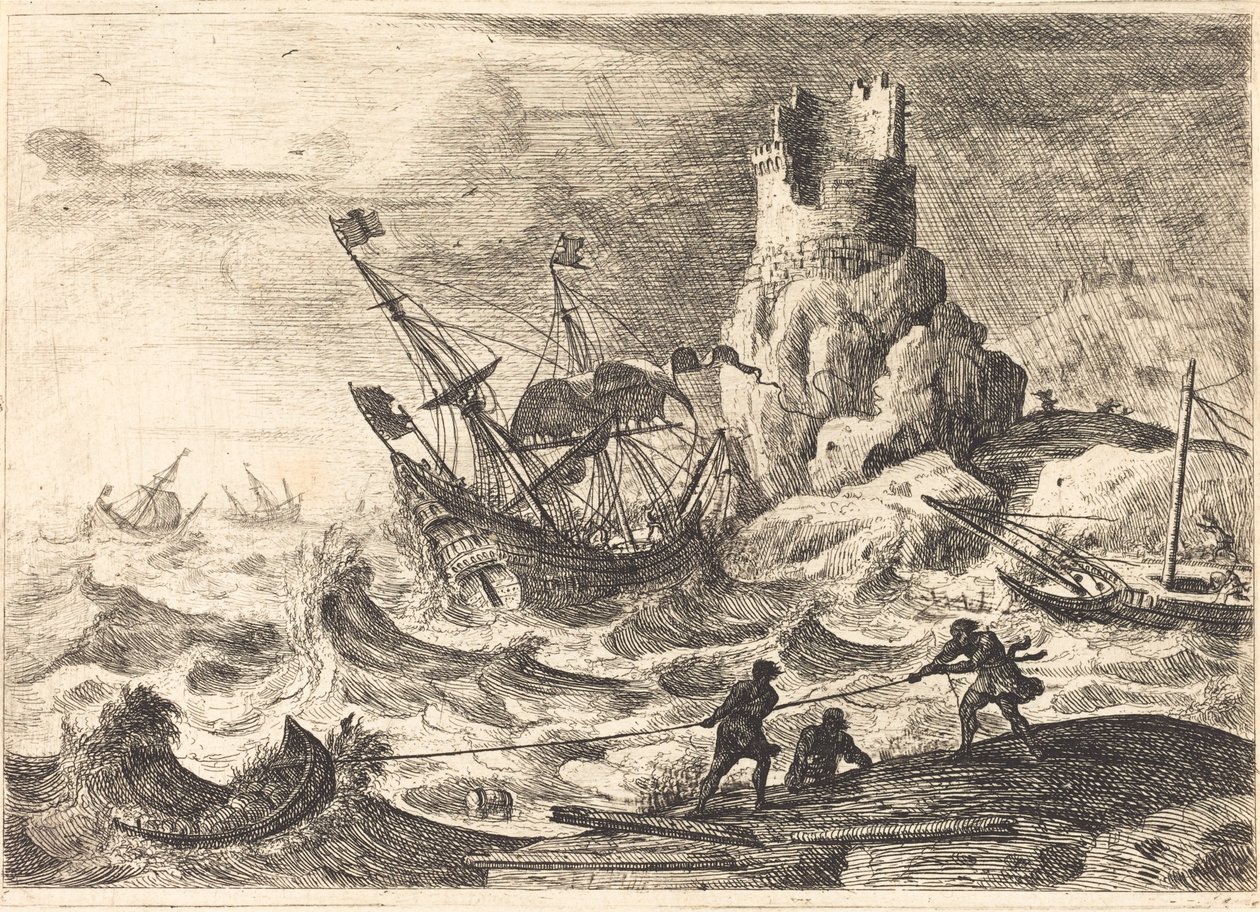 A hajótörés (Le naufrage) alkotó: Claude Lorrain