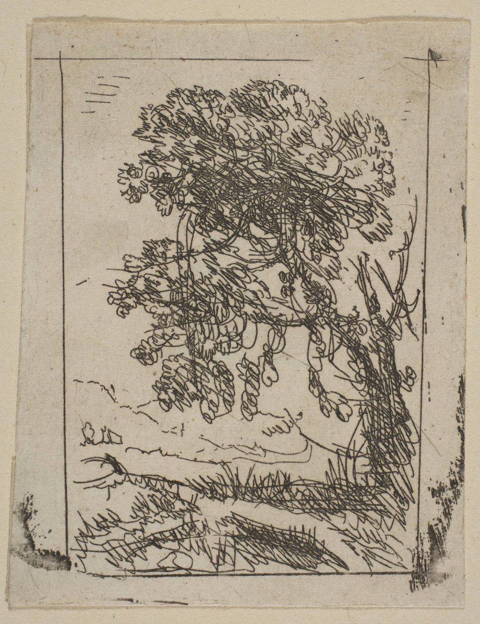 A két táj bal fa, kb. 1630. alkotó: Claude Lorrain