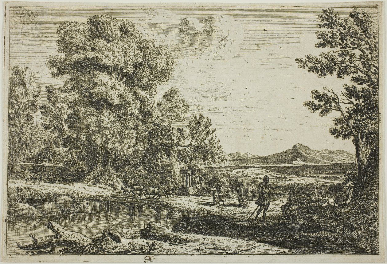 A fahíd (Rebecca és Eliezer) alkotó: Claude Lorrain