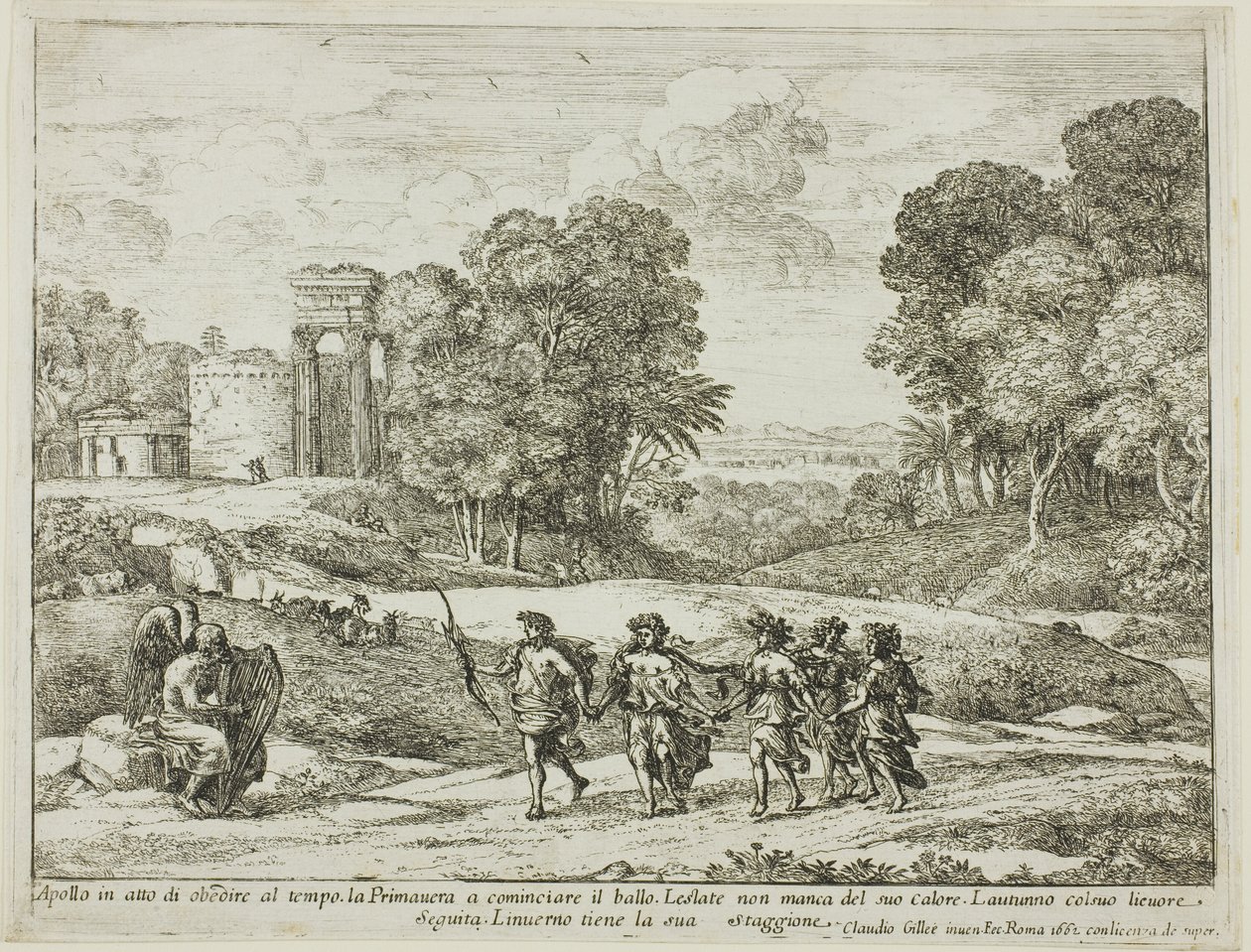 Idő, Apollo és az évszakok alkotó: Claude Lorrain