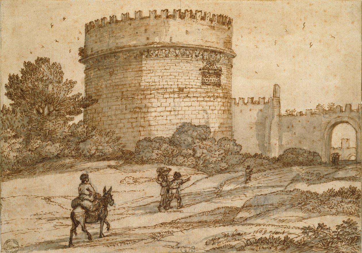 Cecilia Metella sírja, 1669 alkotó: Claude Lorrain