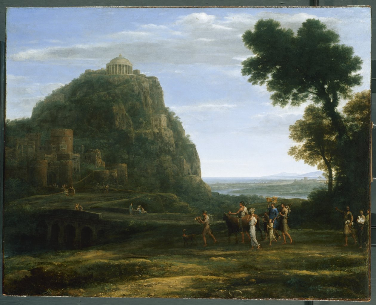 Delphi látképe körmenettel, 1673 alkotó: Claude Lorrain